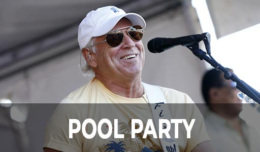 Jimmy Buffet songs are heard on the Pool Party Channel