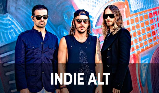 Hot Alternative and Independent artists like Thirty Seconds To Mars played on this business music channel