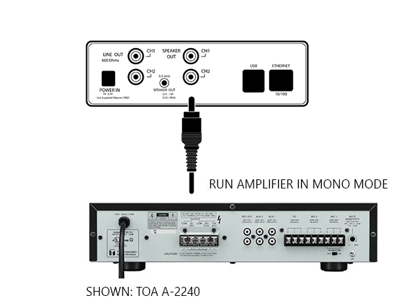 audio connnection to amplifier